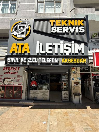 ATA İLETİŞİM Merkez Şube tabelası ve cephesi